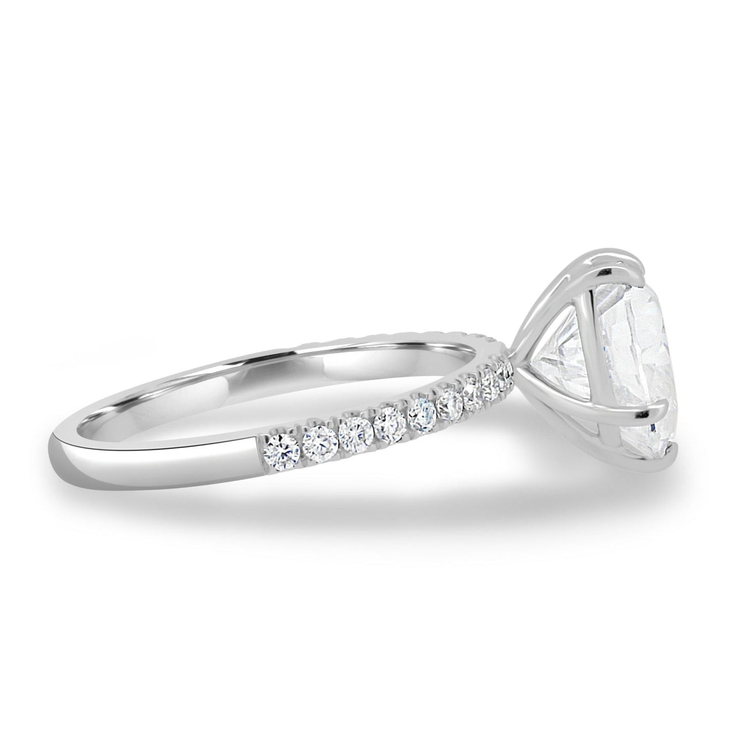 2.50CT Heart Cut 4 Prongs Moissanite Engagement Ring