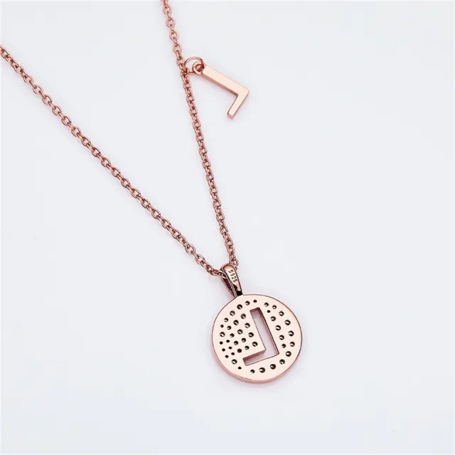 \ L \" Letter Moissanite Diamond Necklace for Women"