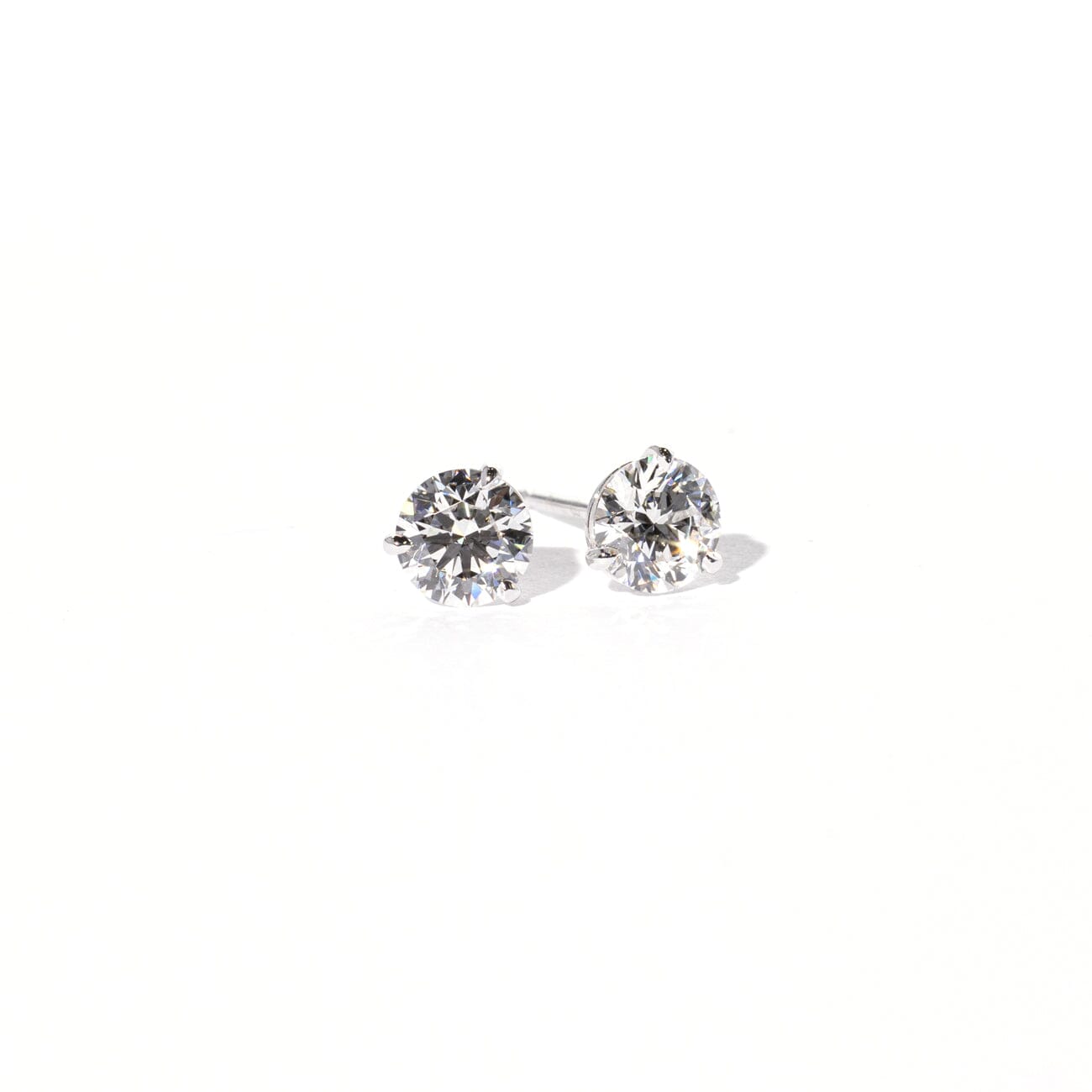 1.05 TCW Round Moissanite Stud Earrings
