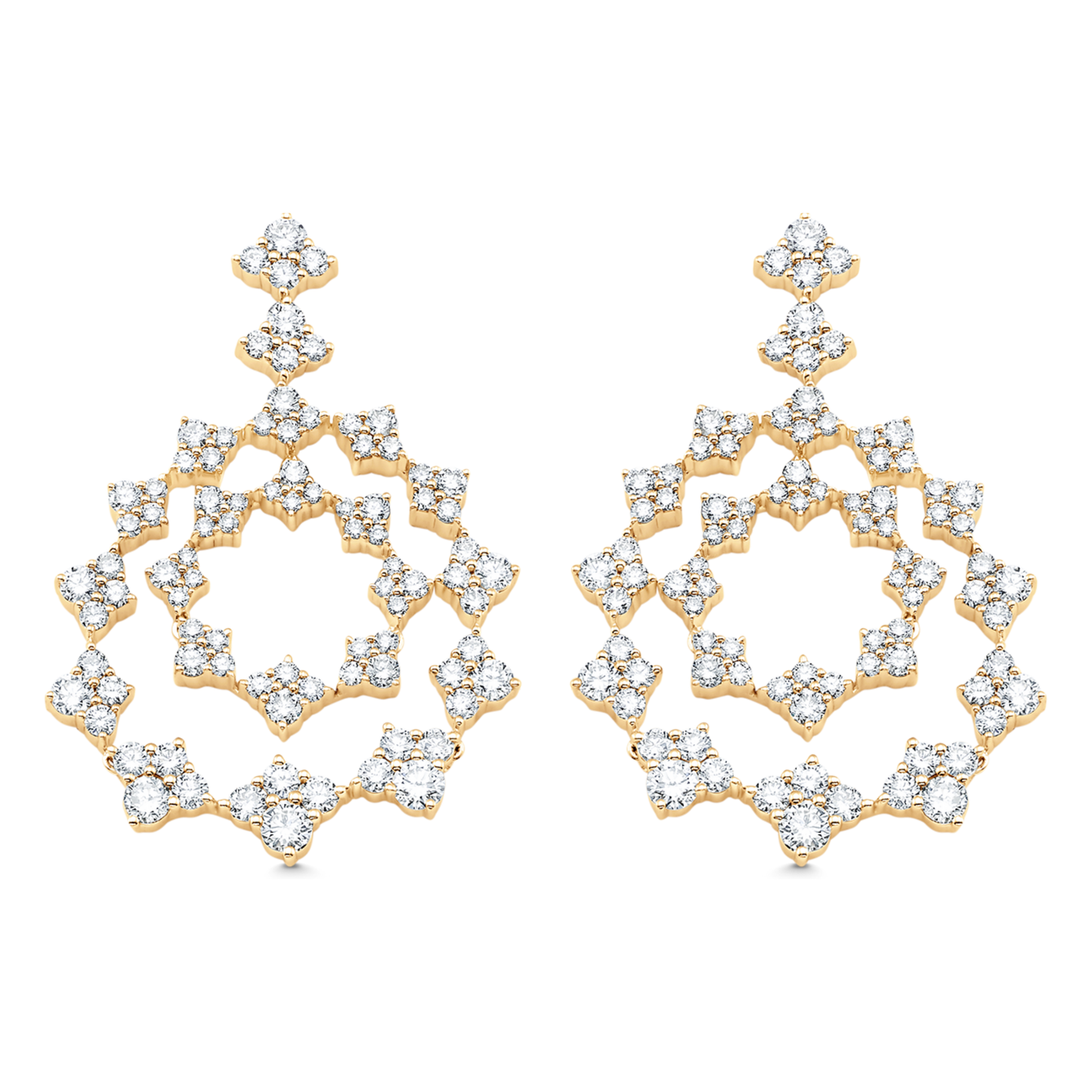 2.62 TCW Round Moissanite Diamond Drop Earrings