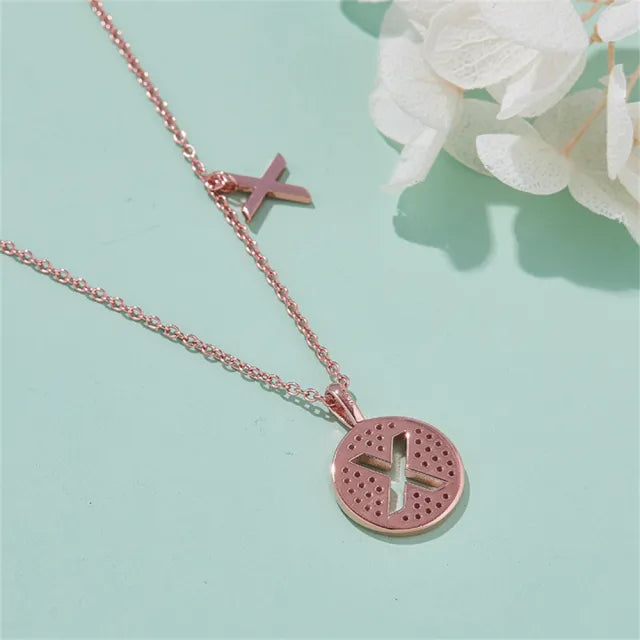 \ X \" Letter Moissanite Diamond Necklace for Her"