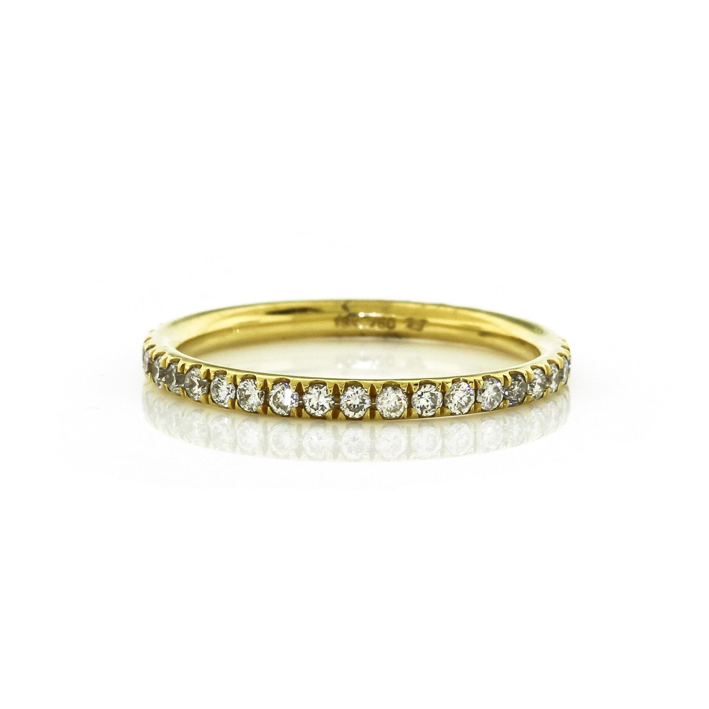 0.53ct Round Cut Moissanite Full Eternity Diamond Wedding Band