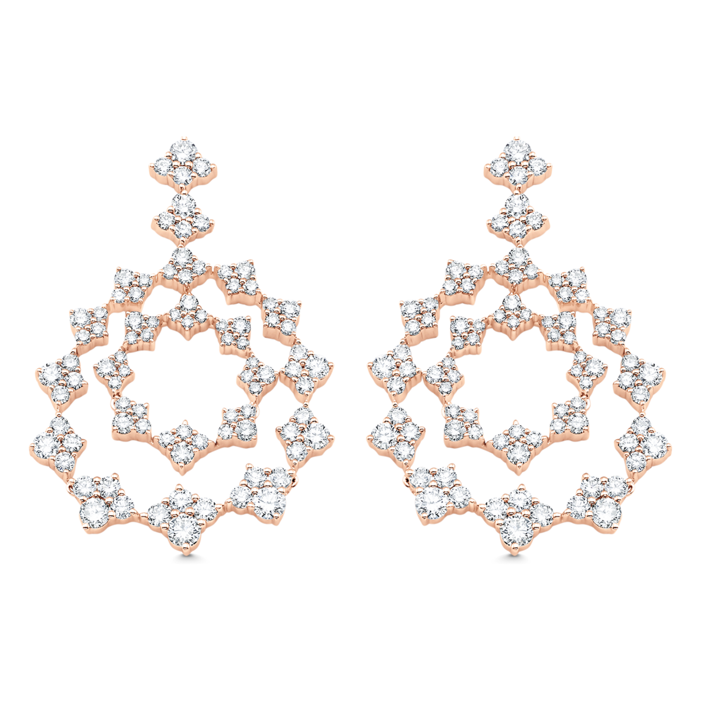 2.62 TCW Round Moissanite Diamond Drop Earrings