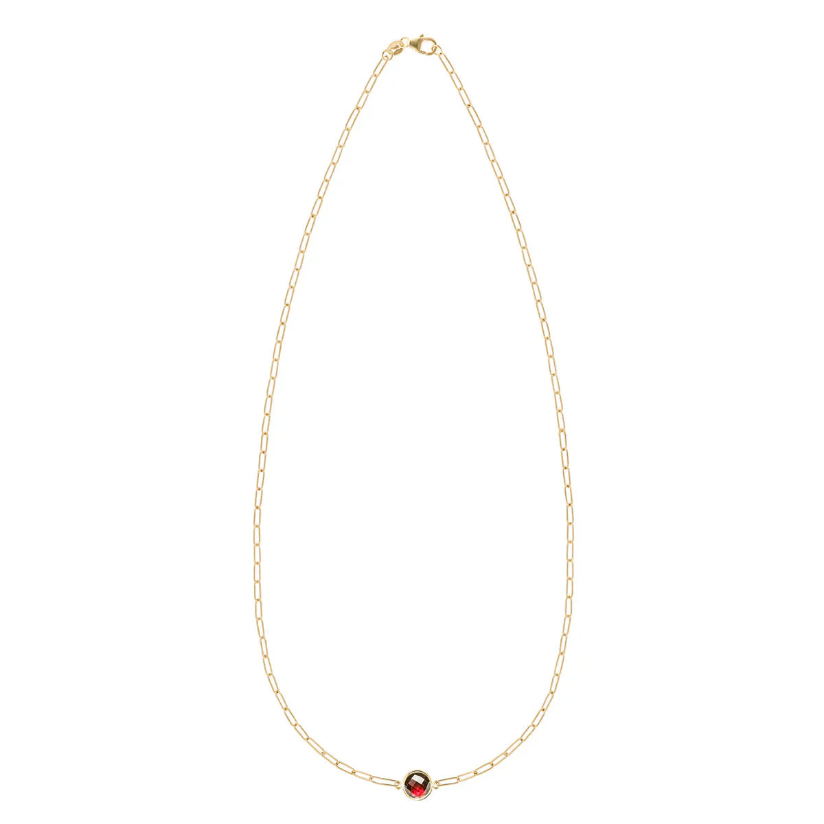 0.40 TCW Round Cut Solitaire Moissanite Necklace-January Birthstone