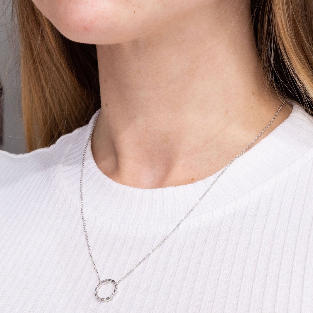0.26TCW Round Moissanite Necklace