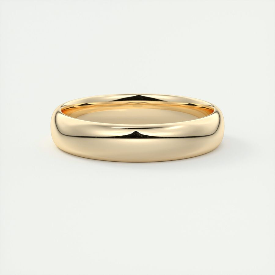 Classic Polished Finish White Gold Men's Band