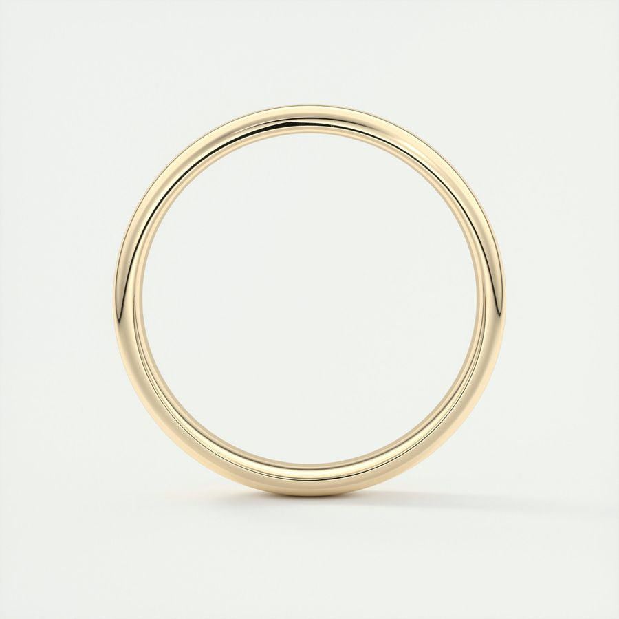 Classic Polished Finish White Gold Men's Band