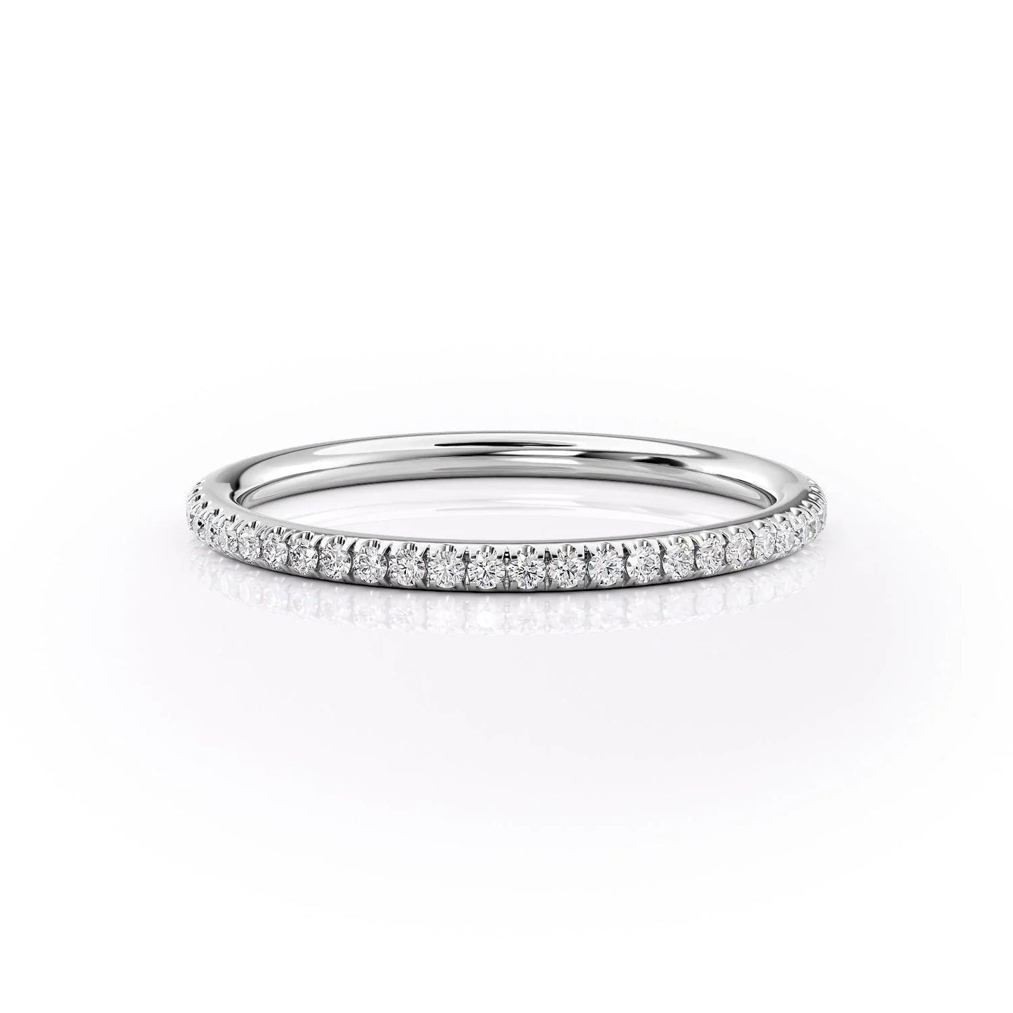 0.15 TCW Round Moissanite Full Eternity Wedding Band