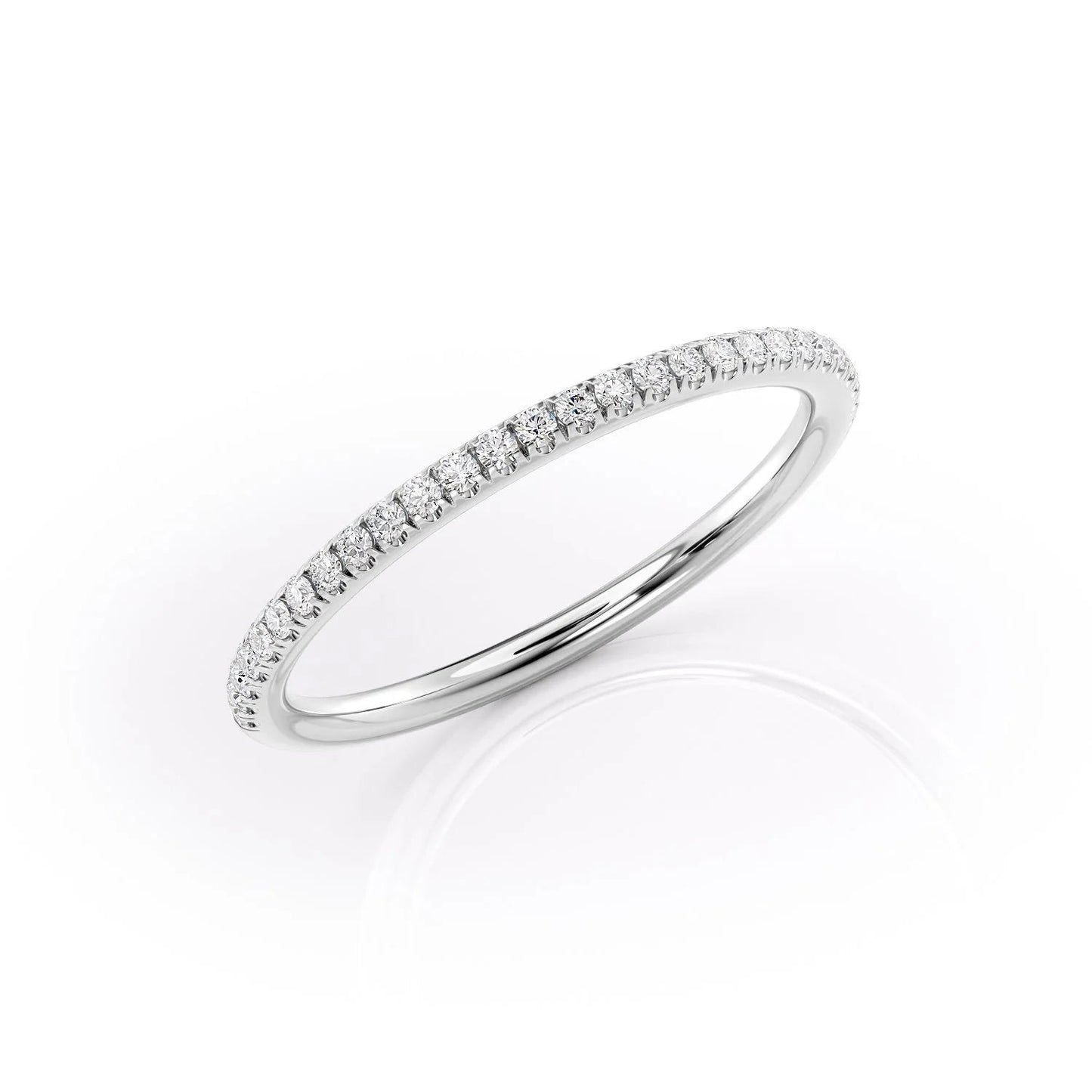 0.15 TCW Round Moissanite Full Eternity Wedding Band