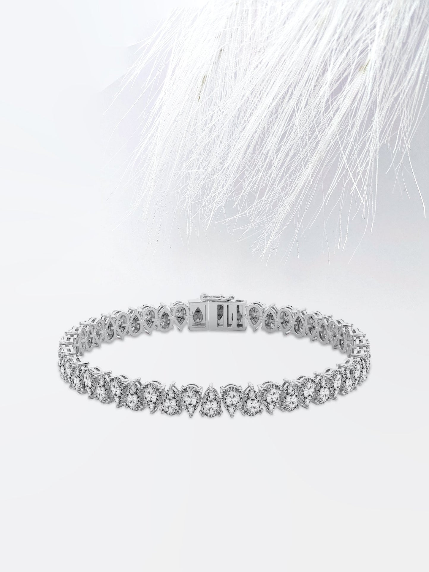 10ct Pear Cut Tennis Moissanite Diamond Bracelet For Women