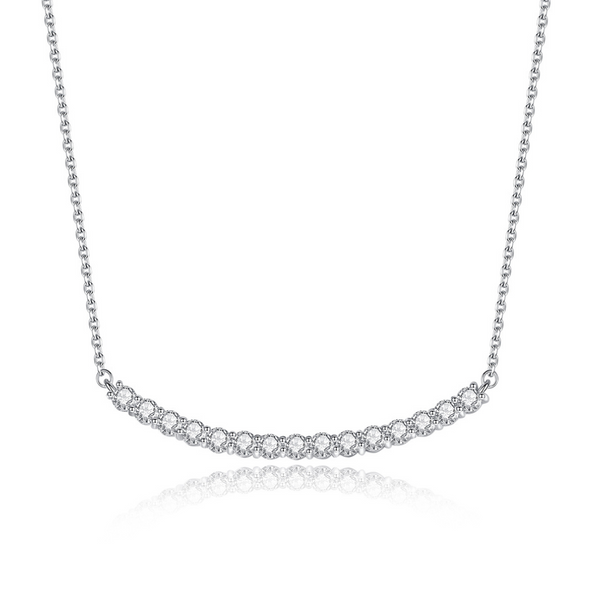 \Smiley\" Round Cut Diamond Moissanite Diamonds Necklace For Women"