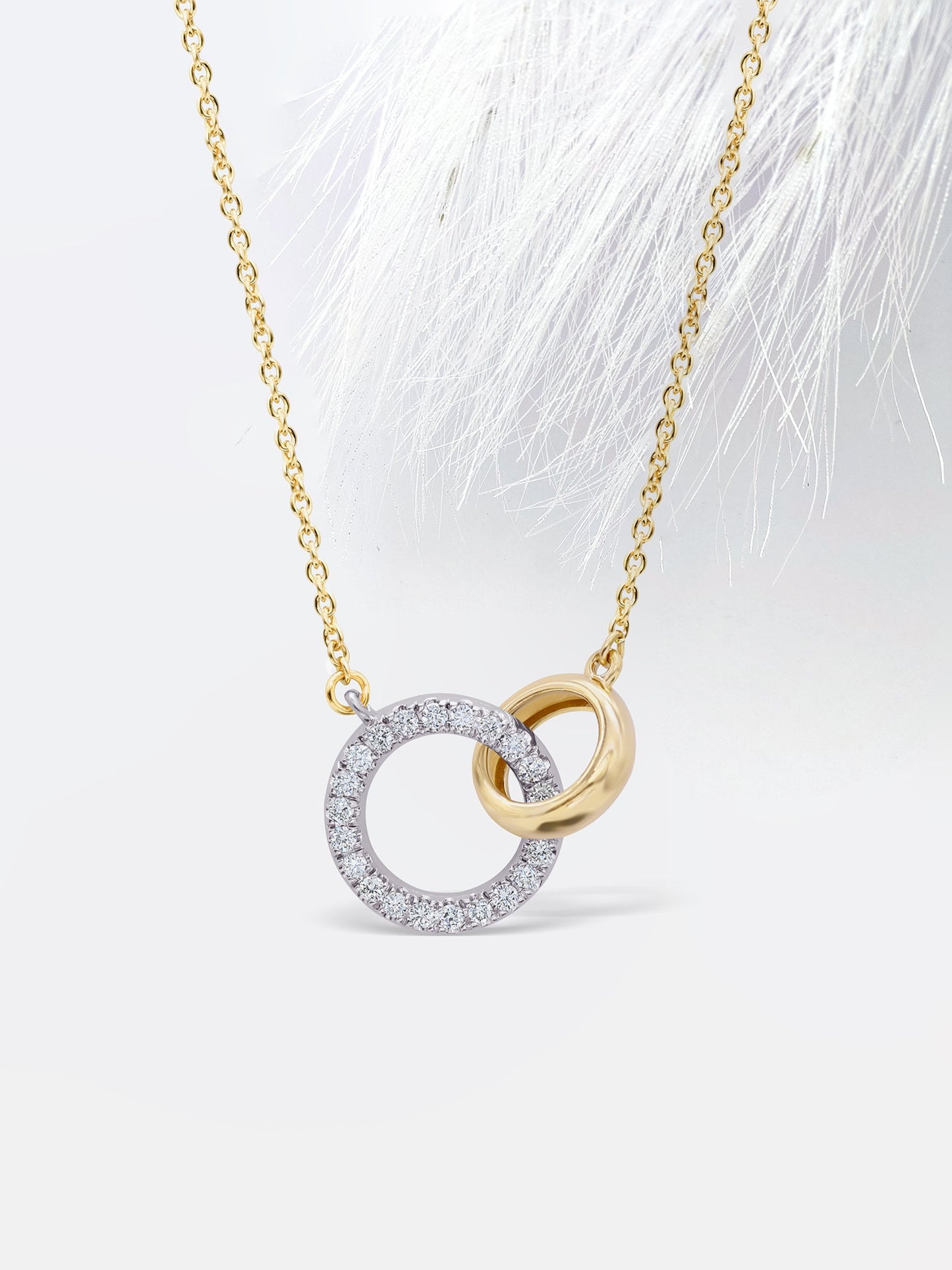 Round Cut Diamond Moissanite Eternity Circle Of Life Necklace