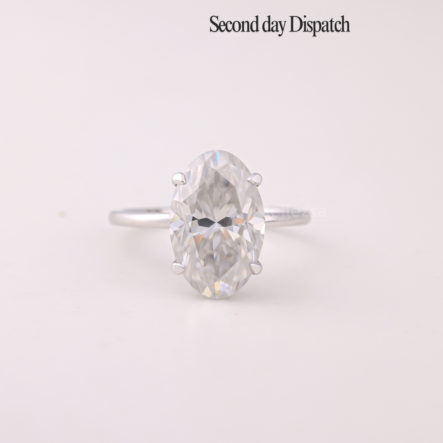 5.50CT Oval Cut Moissanite Hidden Halo Engagement Ring - Ready to ship