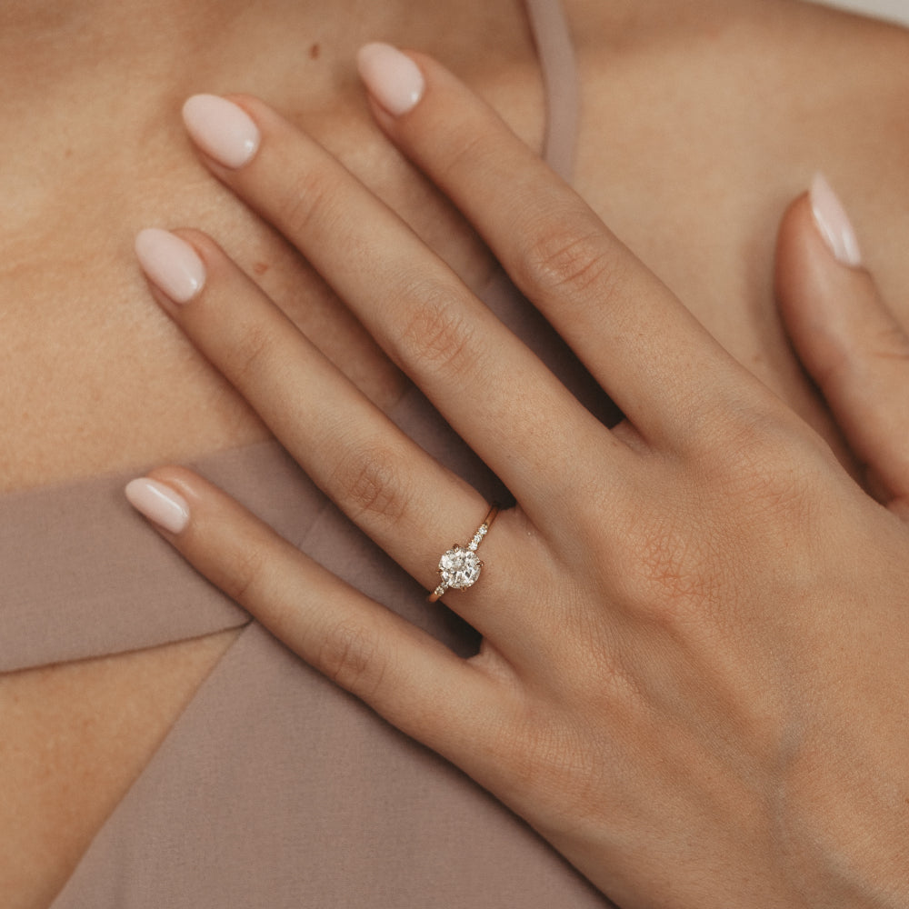 9.0 CT Round Moissanite Pave Setting Engagement Ring