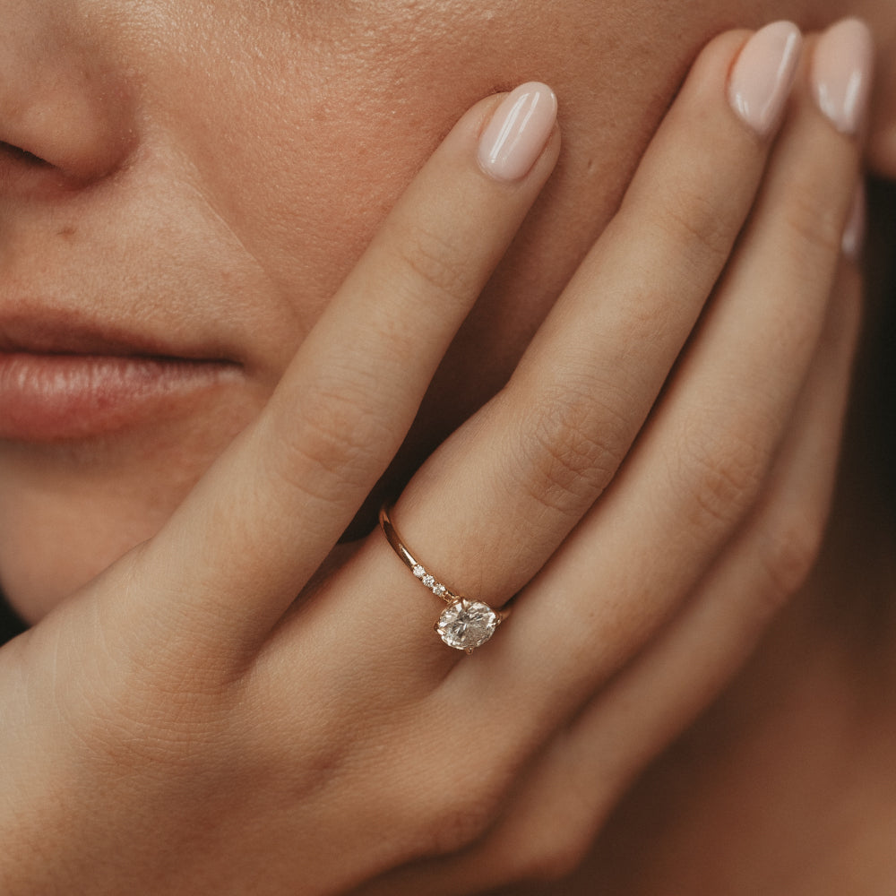 9.0 CT Round Moissanite Pave Setting Engagement Ring