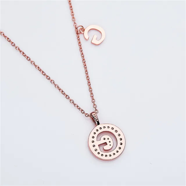 \ G \" Letter Moissanite Diamond Necklace for Women"