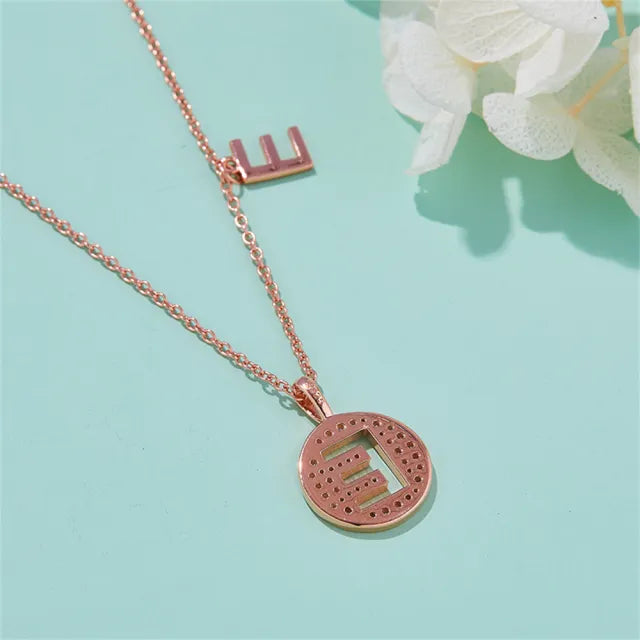\ E \" Letter Moissanite Diamond Necklace for Women"