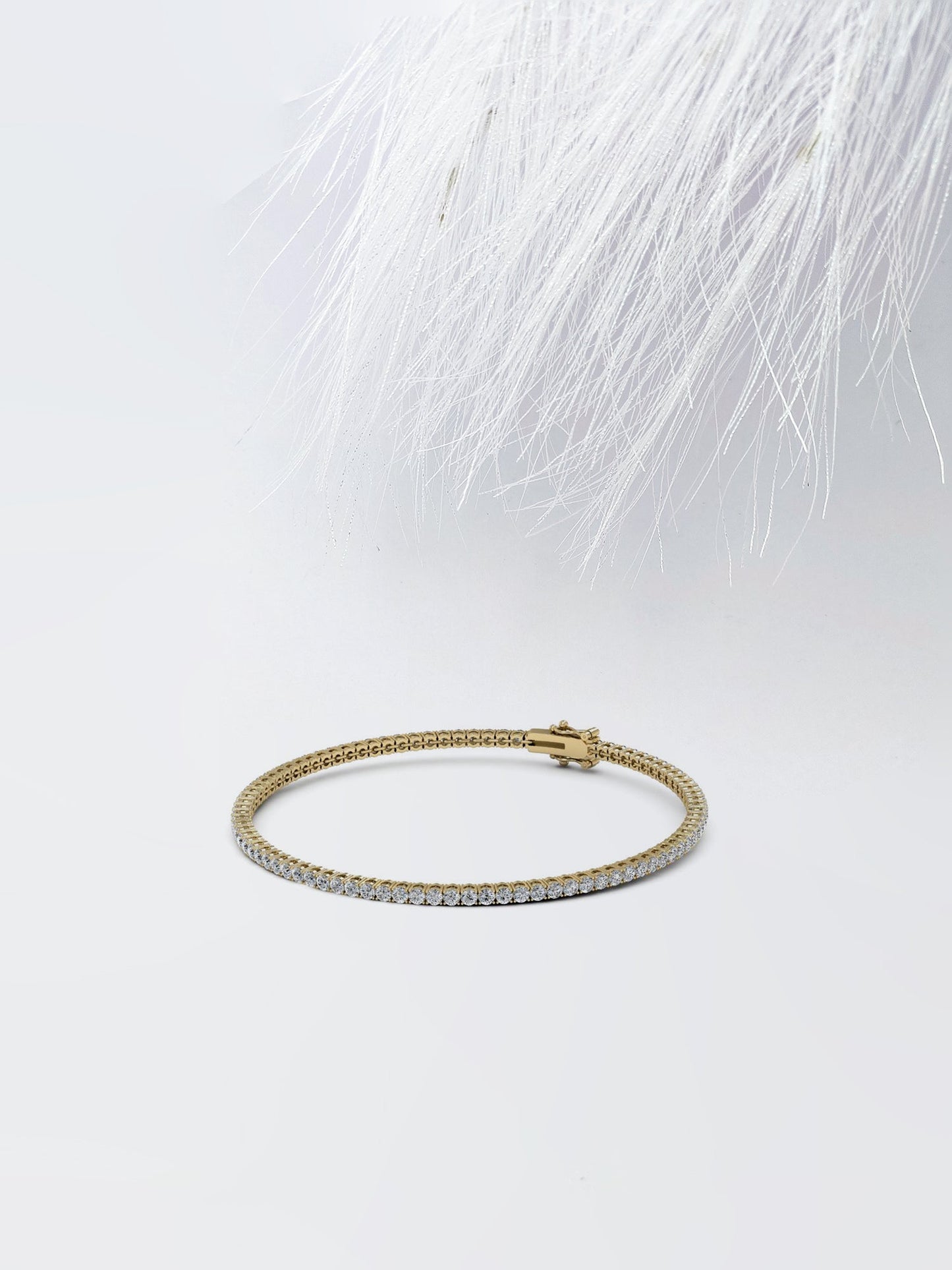 2.5 Round Cut Tennis Moissanite Diamond Bracelet For Women