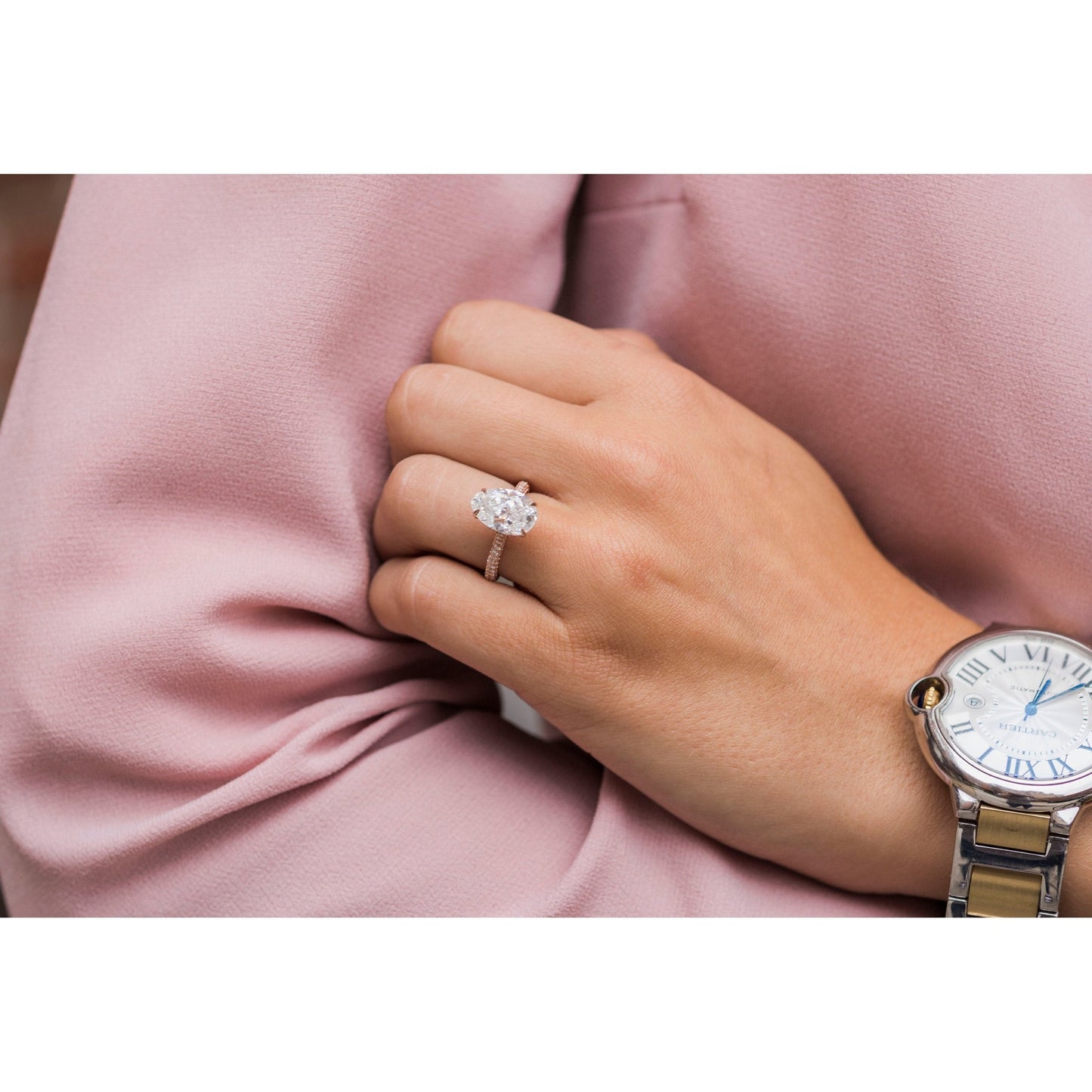 3.2 CT Pear Cut Moissanite solitaire Engagement Ring