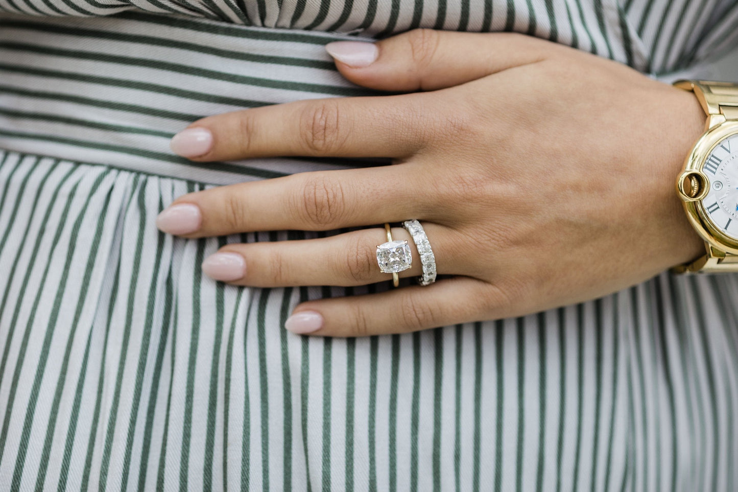 4.65CT Cushion Cut Solitaire Moissanite Diamond Engagement Ring