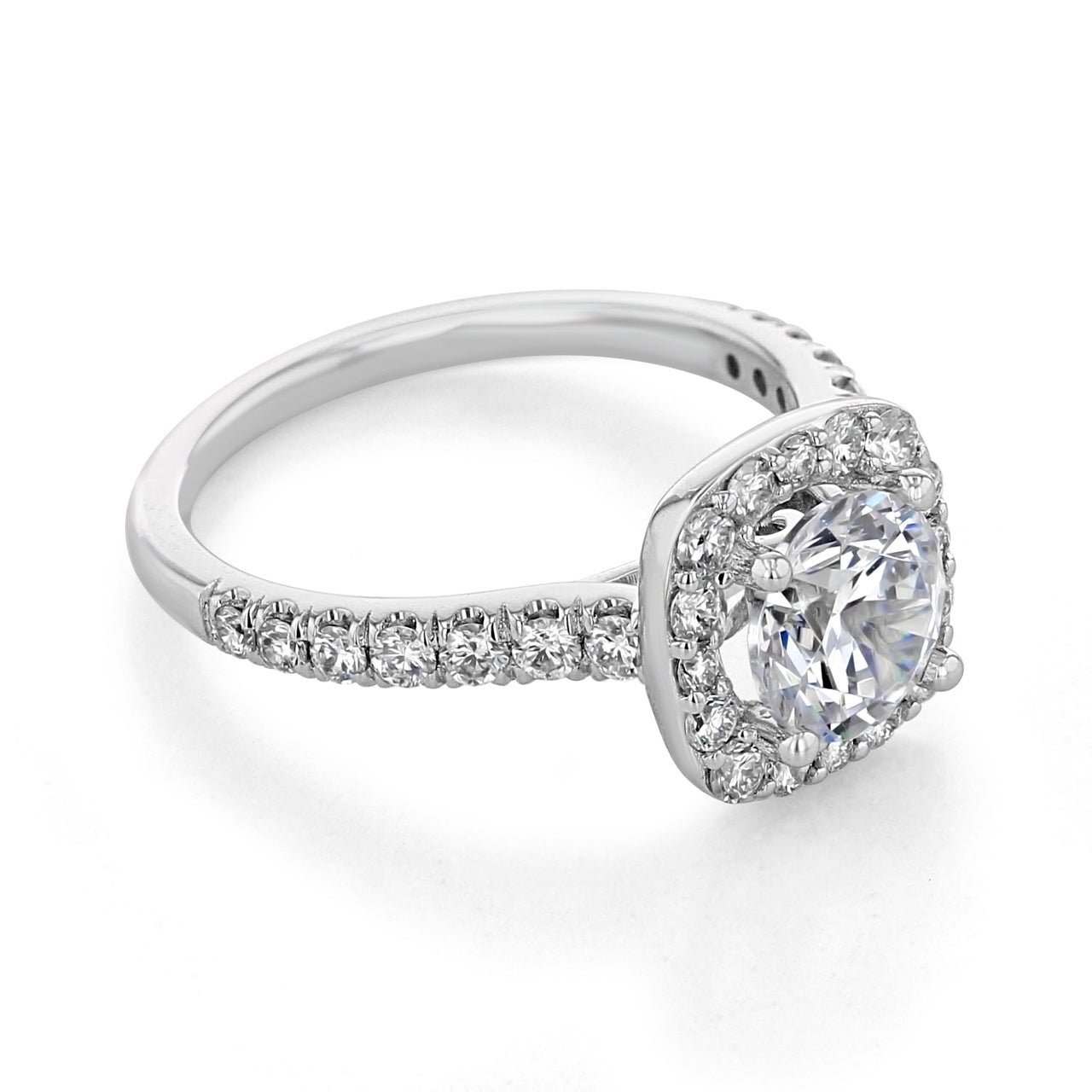 1.20CT Round Cut Unique Setting Moissanite Engagement Ring