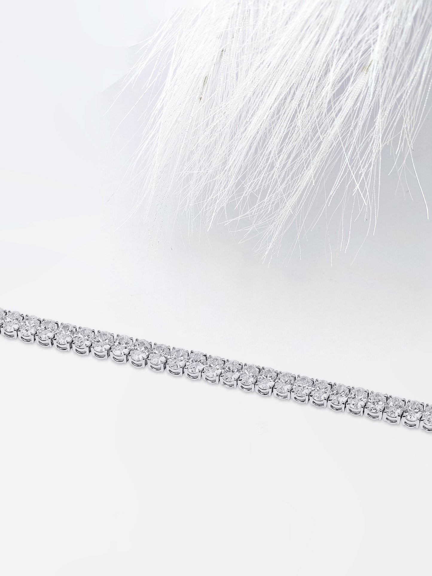 9.8ct Oval Cut Tennis Moissanite Diamond Bracelet For Women