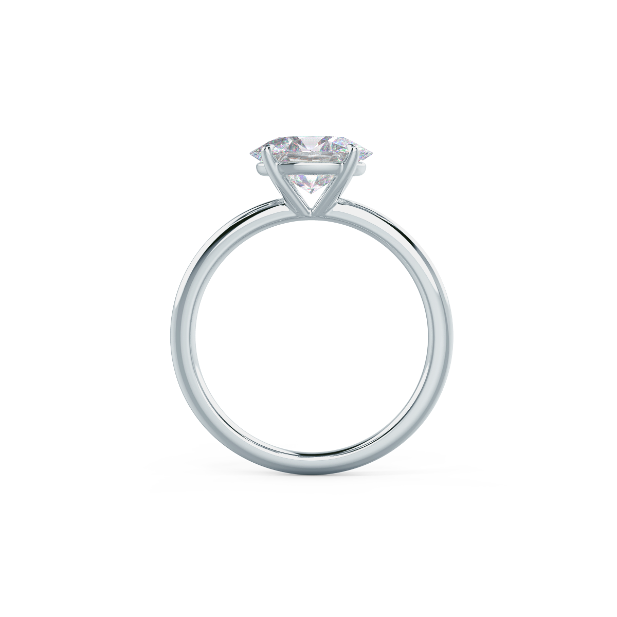 2.0ct Oval Cut East-West Moissanite Diamond Engagement Ring