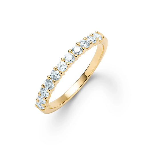 1.32TCW Round Aquamarine Moissanite March Birthstone Wedding Band