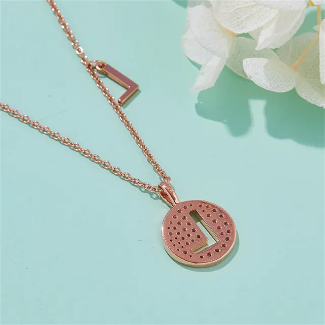 \ L \" Letter Moissanite Diamond Necklace for Women"