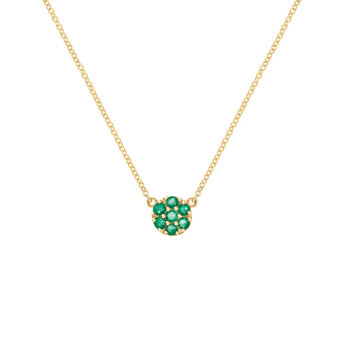 0.84TCW Round Cut Floral Moissanite May Birthstone Necklace
