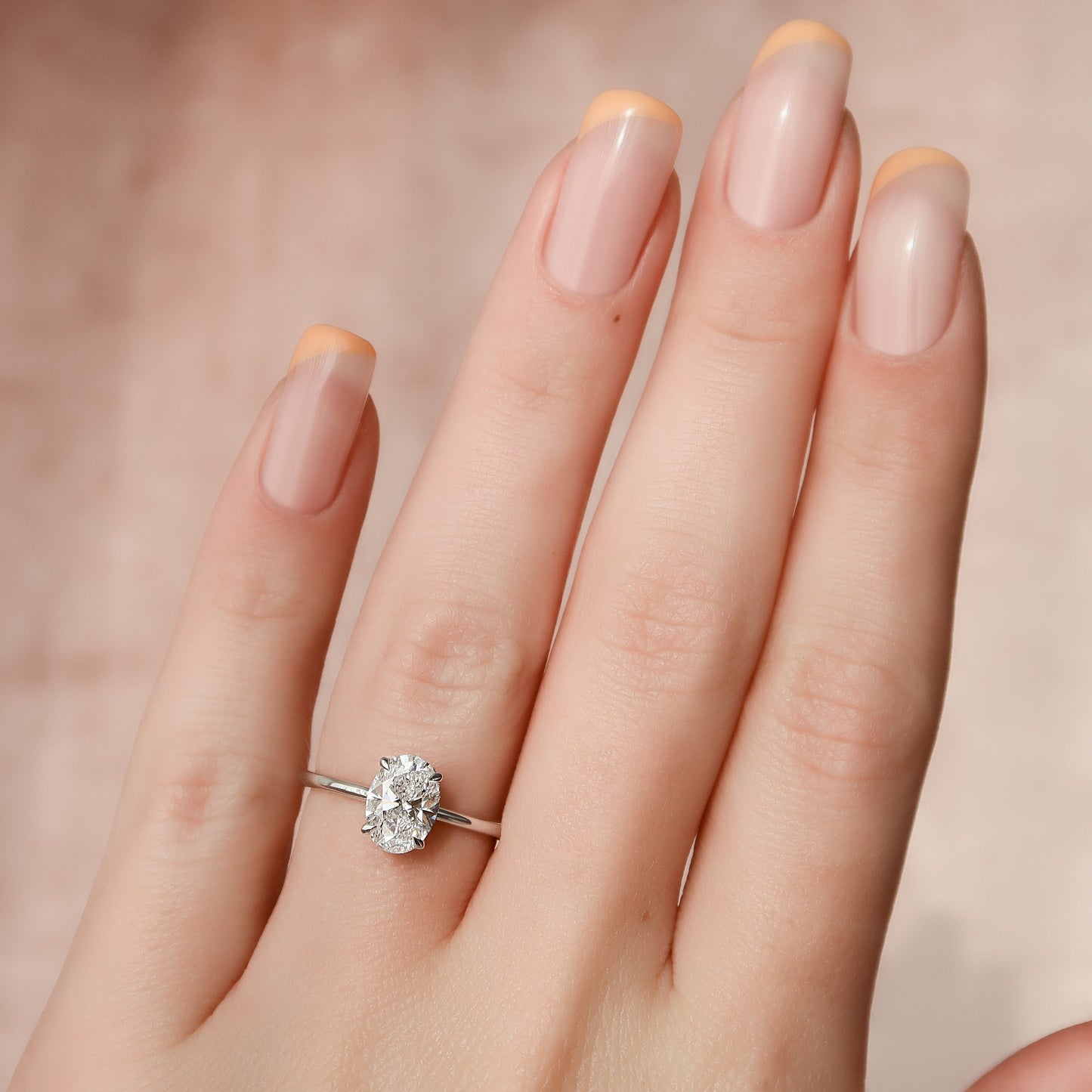 3.0CT Oval Cut Moissanite Hidden Halo Engagement Ring - Ready to ship
