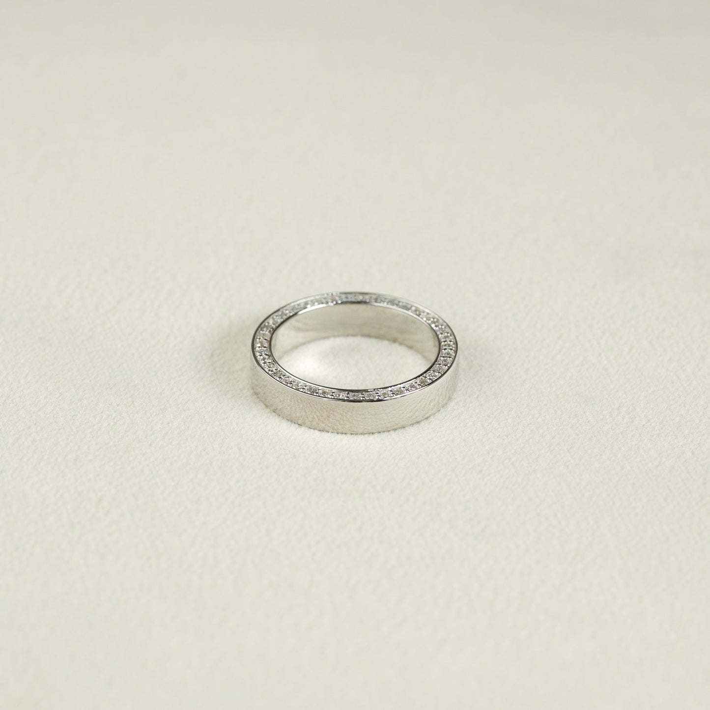 Round Cut Channel Moissanite Men's Diamond Wedding Band