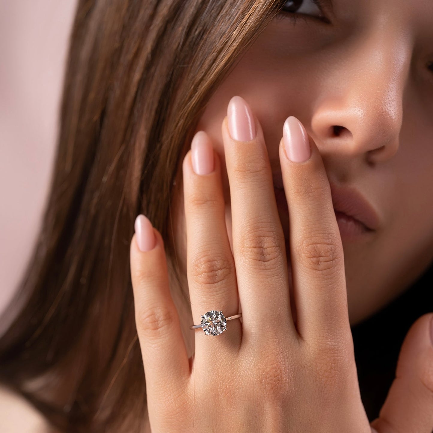 2.50 CT Round Moissanite Solitaire Engagement Ring
