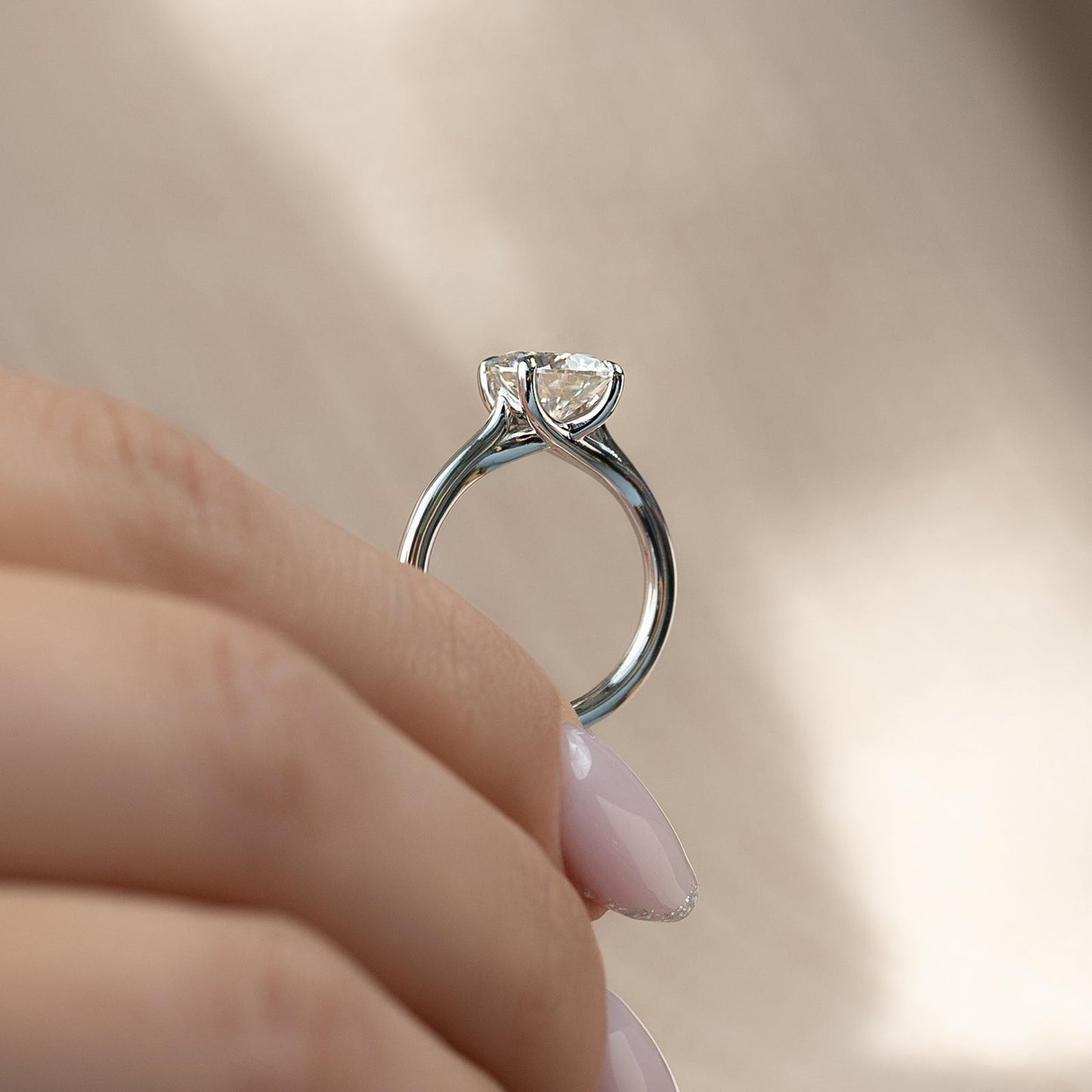 2.50 CT Round Moissanite Solitaire Engagement Ring
