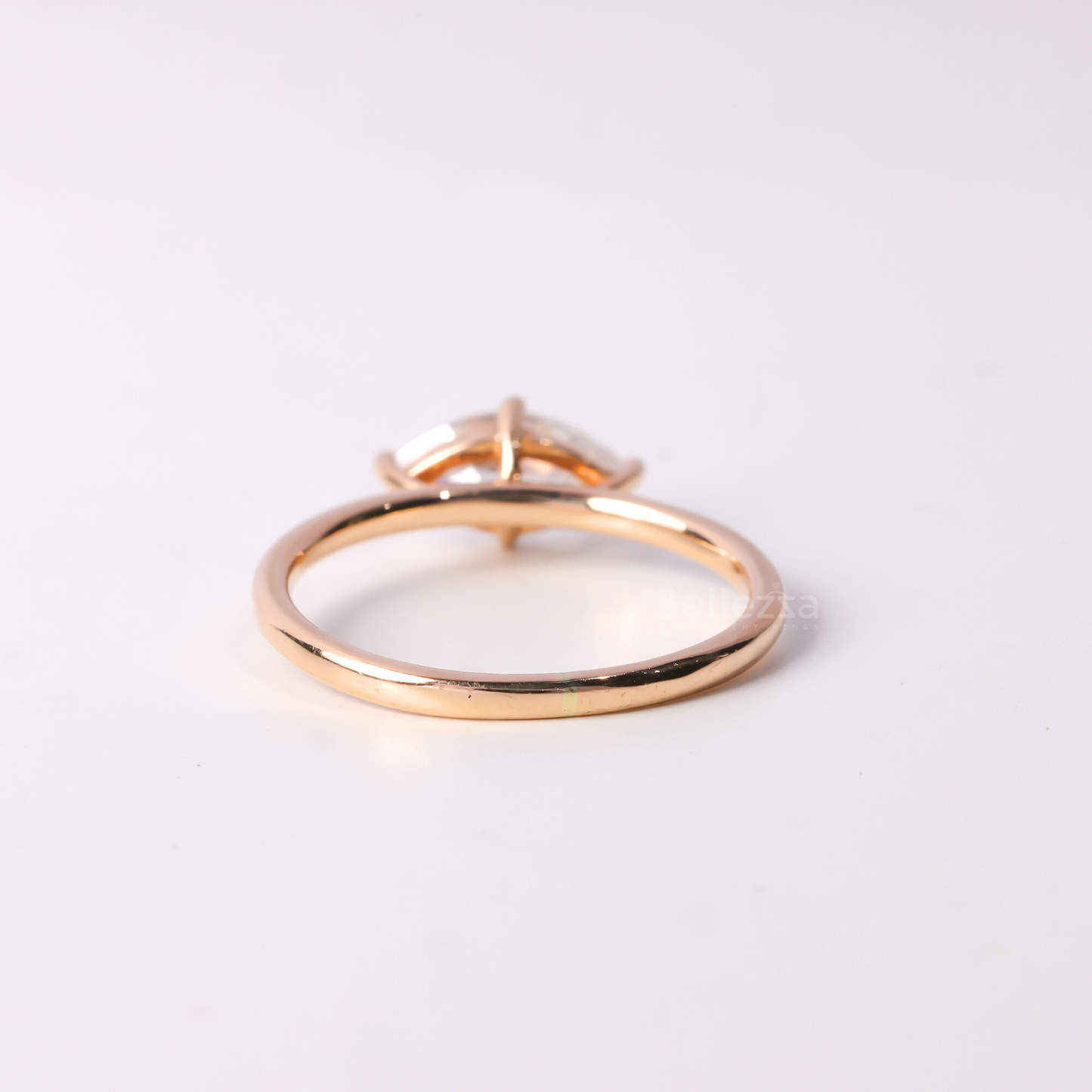 1.0CT East West Marquise Cut Solitaire Moissanite Engagement Ring - Ready to Ship