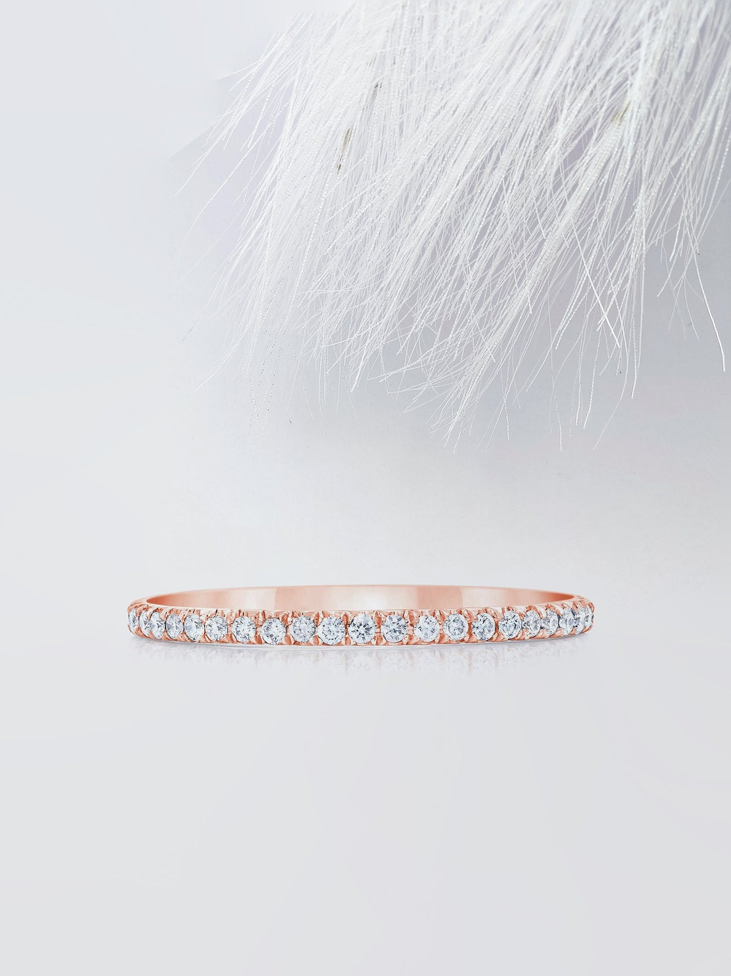 Round Cut Micro Pave Eternity Diamond Wedding Band For Women