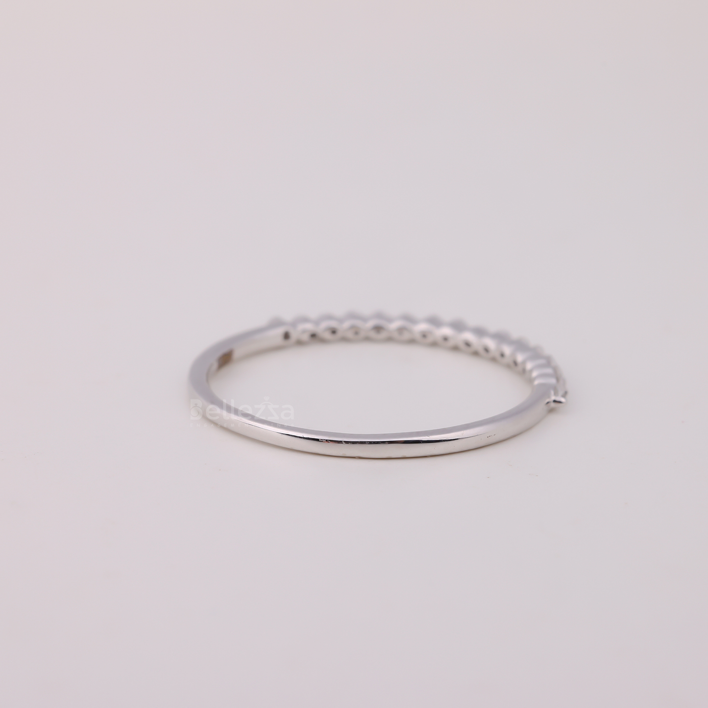 0.30TCW Round Brilliant Bubble Prong Moissanite Wedding Band - Ready to Ship