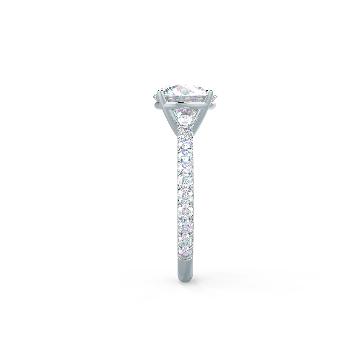 1.50CT Round Brilliant Cut Moissanite Pave Diamond Engagement Ring