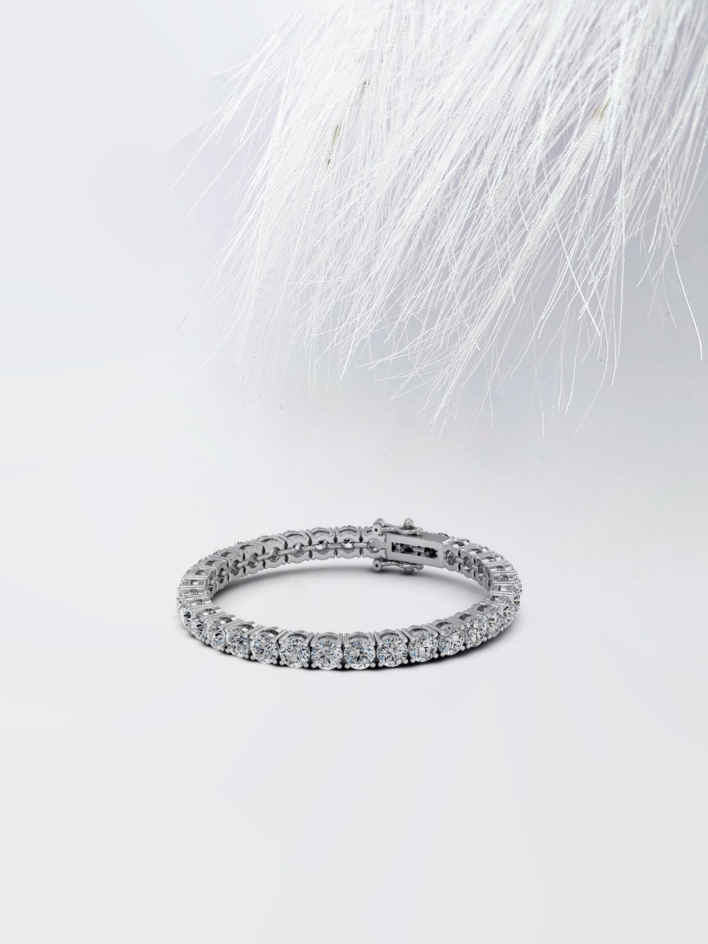 17.0ct Round Cut Tennis Moissanite Diamond Bracelet For Women