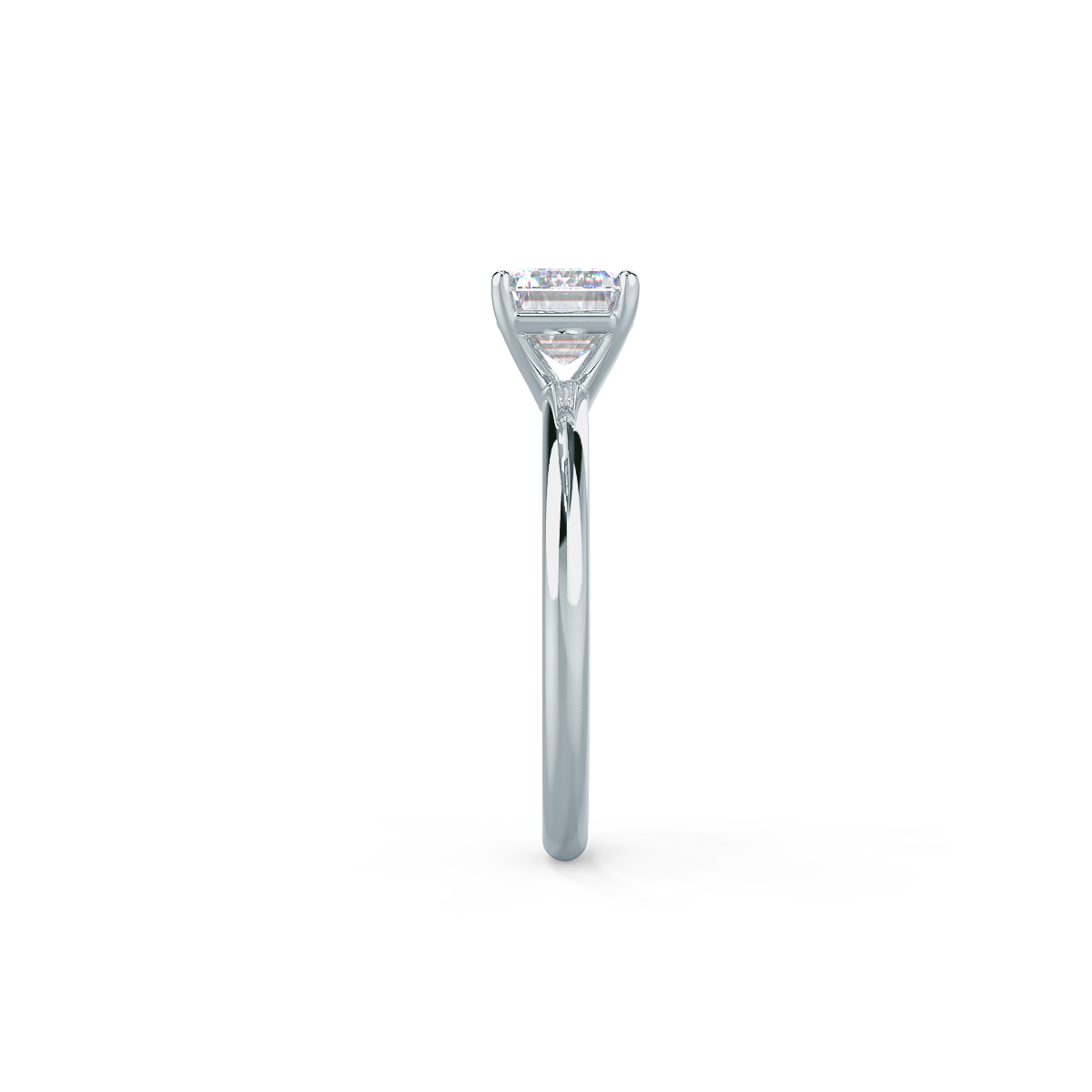 1.6CT- 2.5CT East-West Emerald Cut Solitaire Moissanite Diamond Engagement Ring