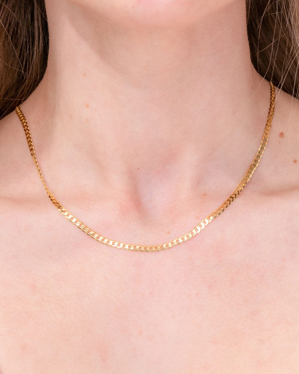 Claasic Plain Gold Curb Chain