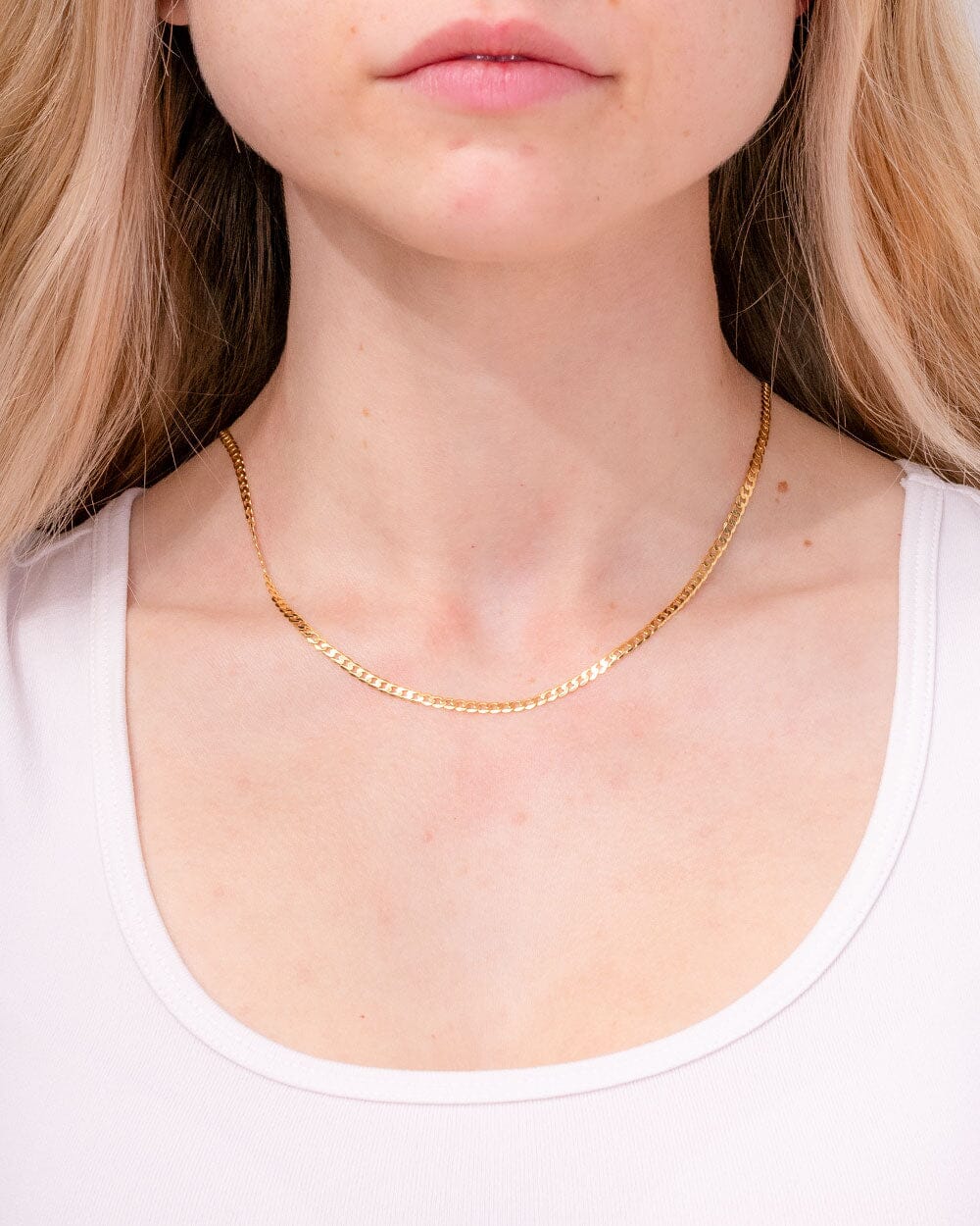 Claasic Plain Gold Curb Chain