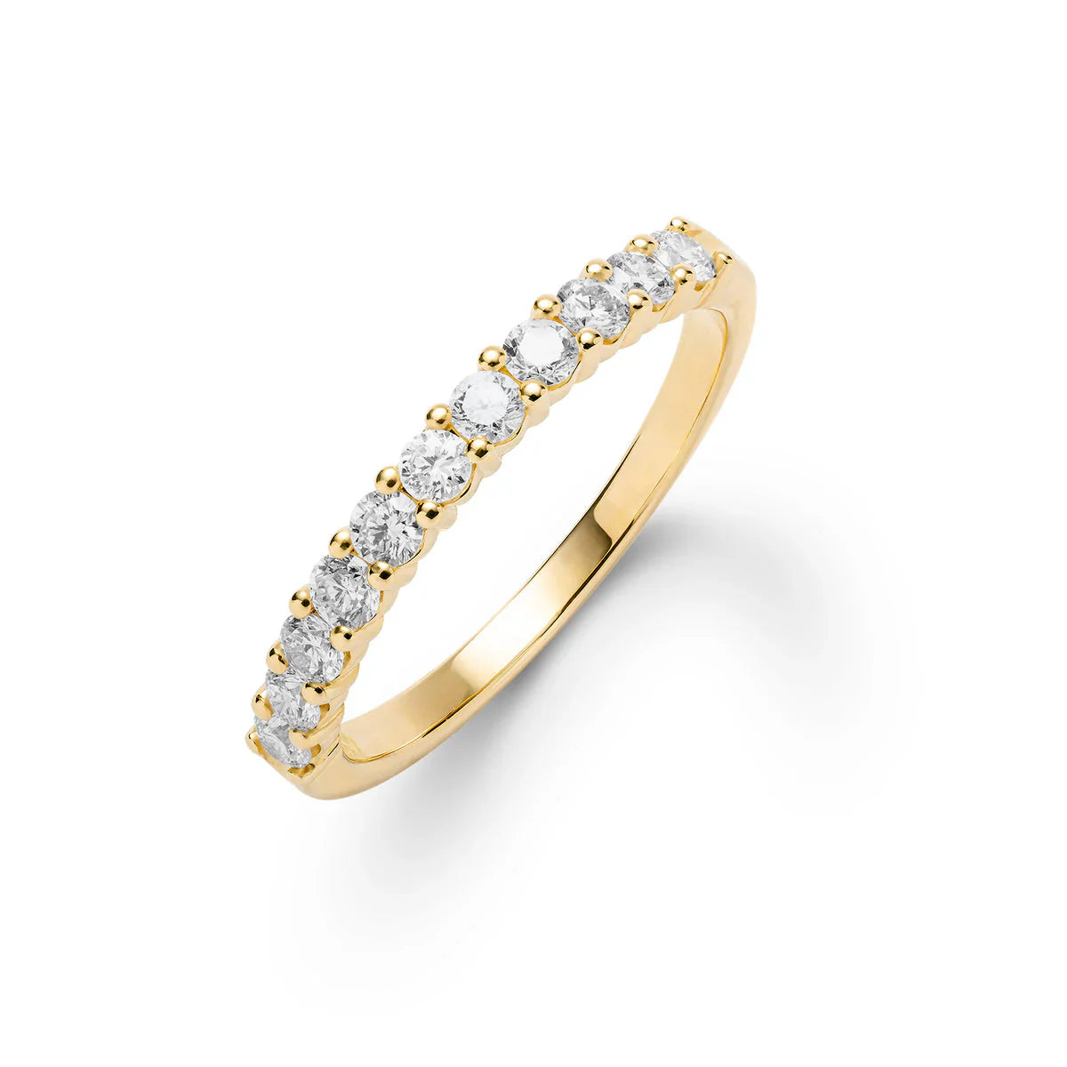 1.32TCW Round Diamond Eternity Moissanite April Birthstone Wedding Band
