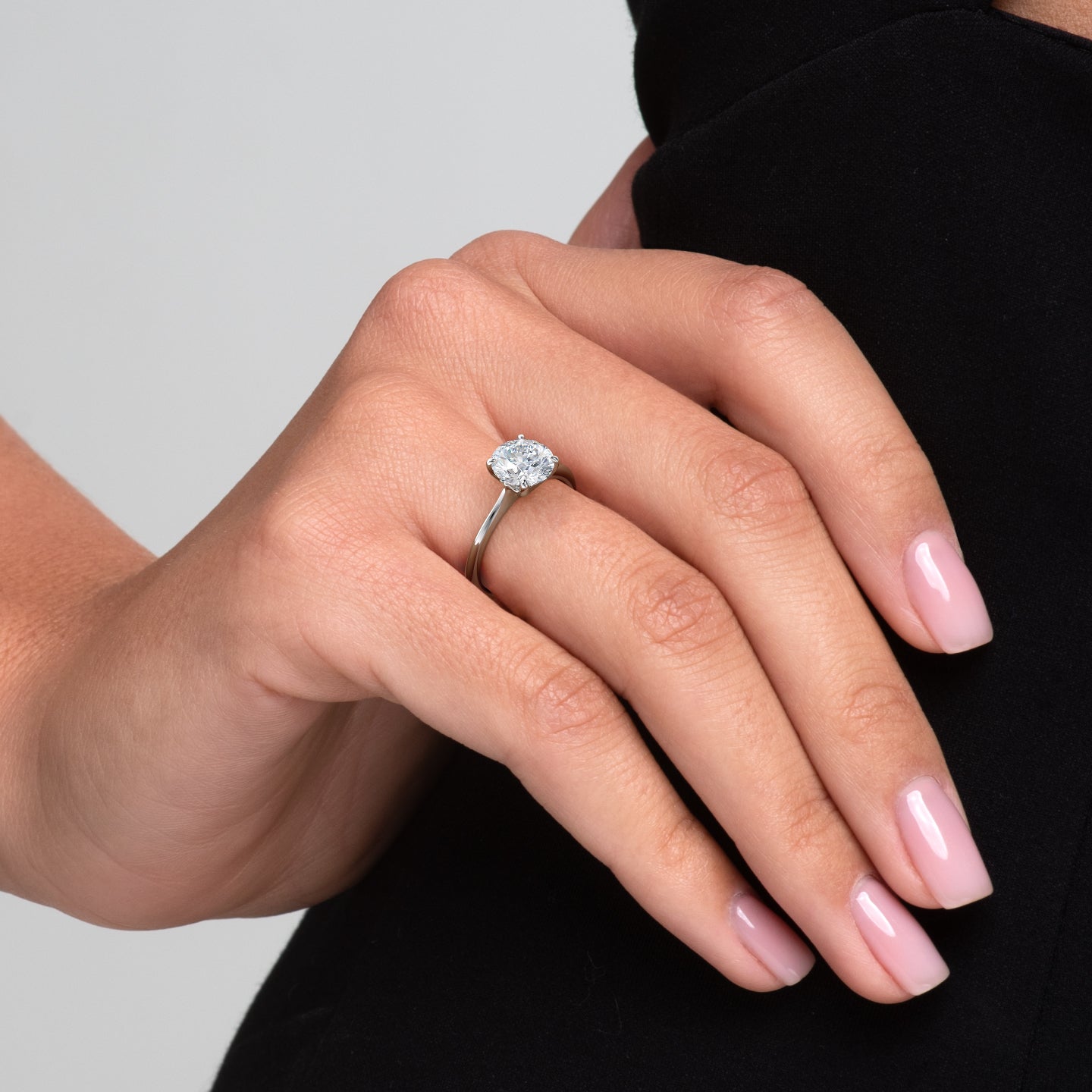 2.50 CT Round Moissanite Solitaire Engagement Ring