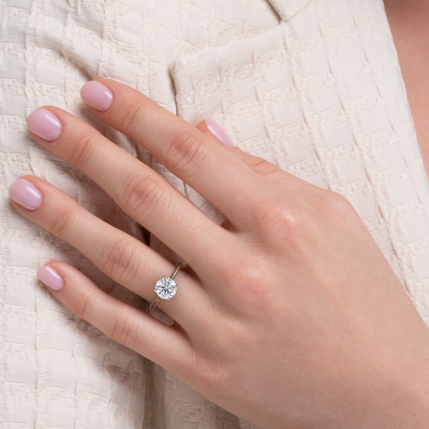 2.50 CT Round Moissanite Solitaire Engagement Ring