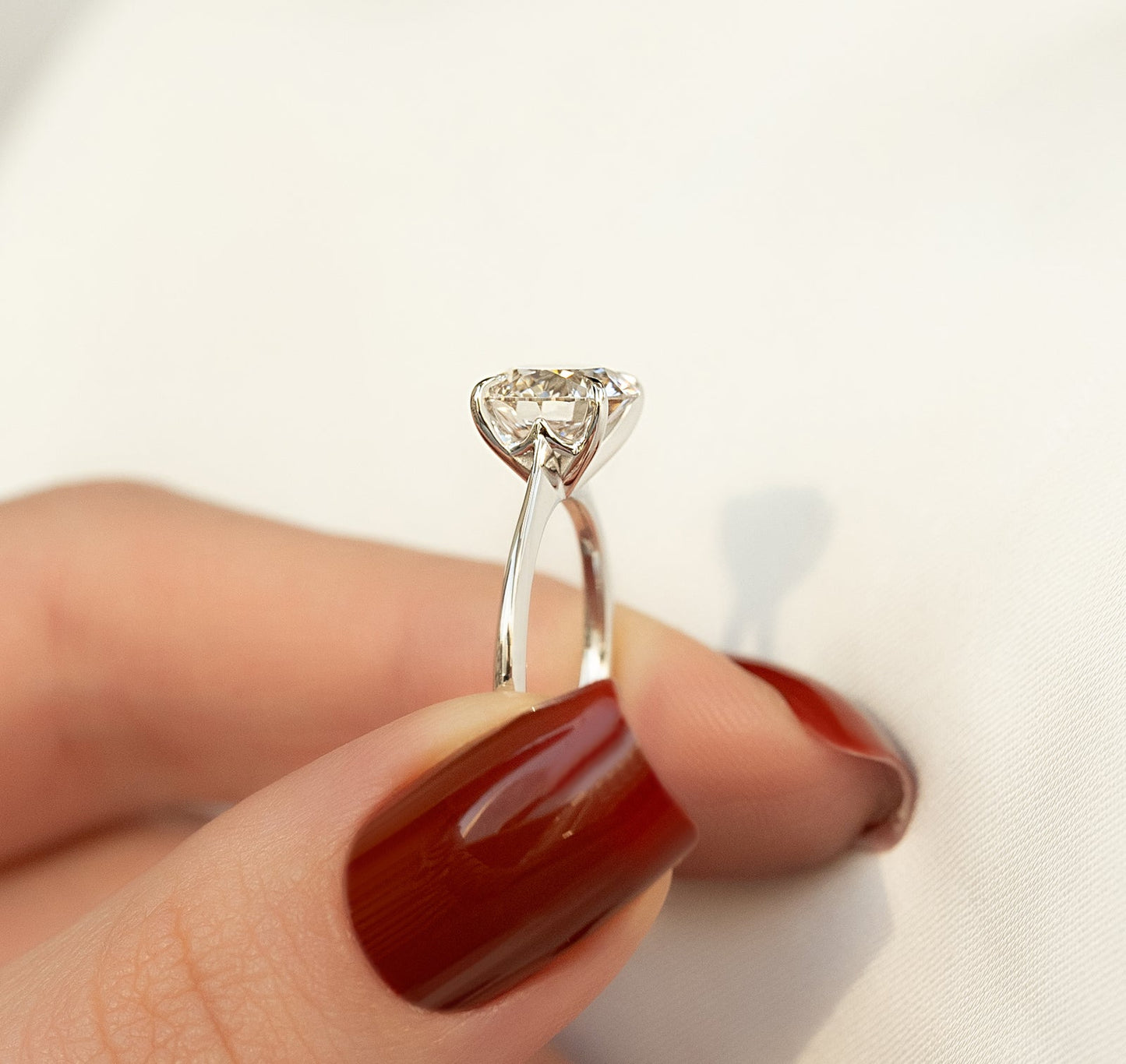 2.50 CT Round Moissanite Solitaire Engagement Ring