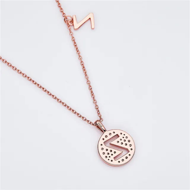 \ Z \" Letter Moissanite Diamond Necklase for Women"