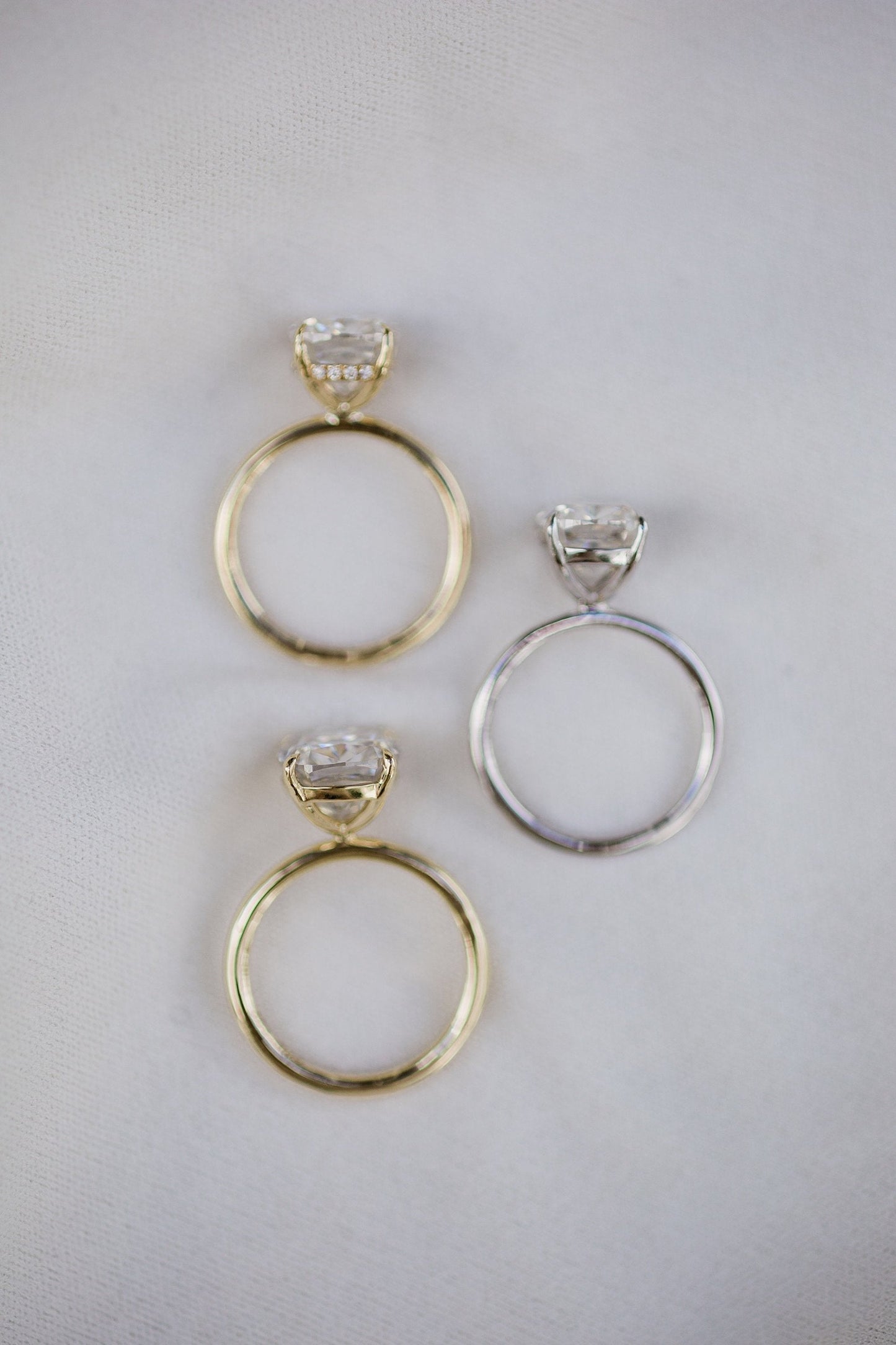 3.0CT Cushion Cut Hidden Halo Moissanite Engagement Ring