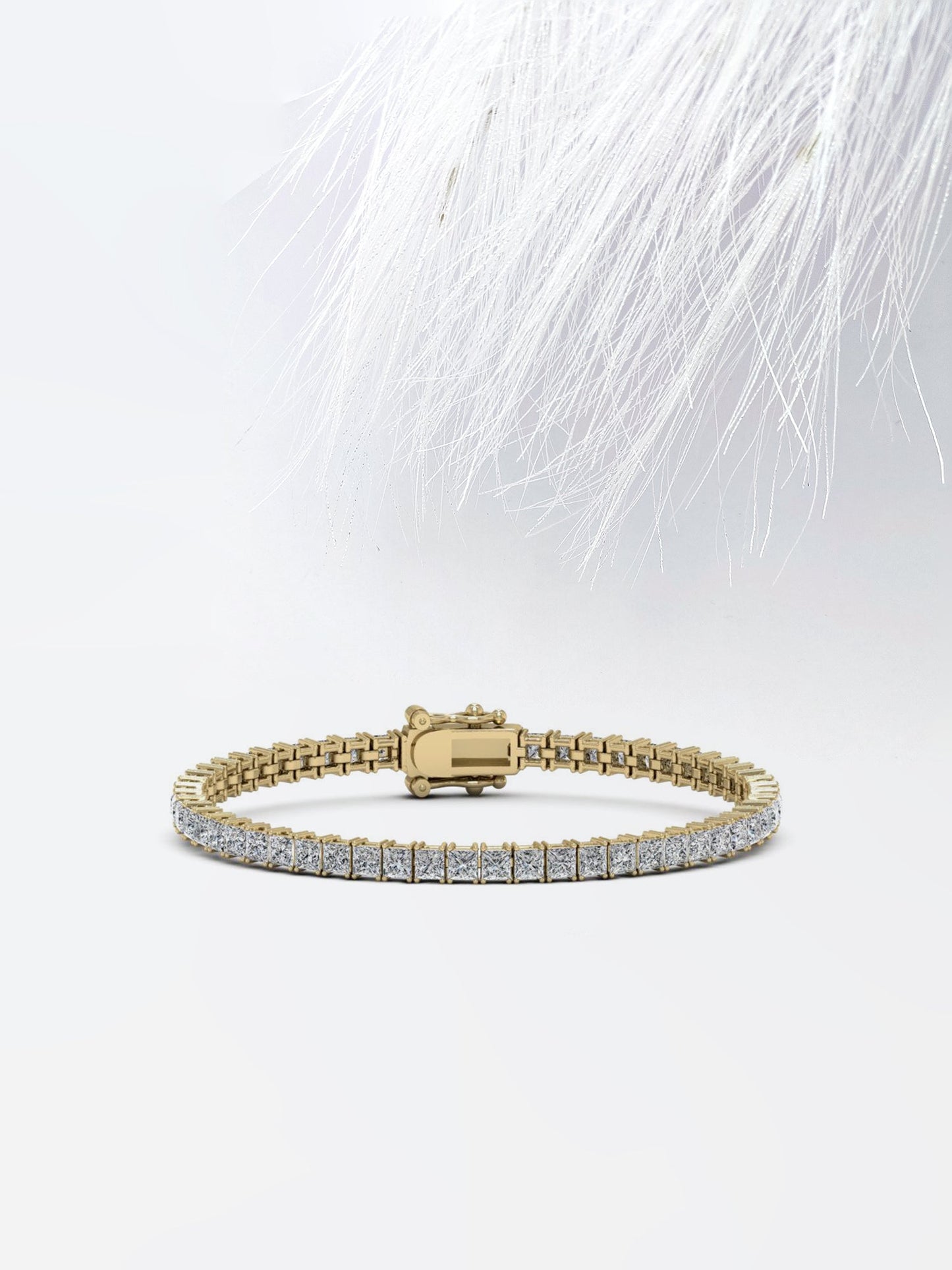 16.8 Princess Cut Tennis Moissanite Diamond Bracelet For Women