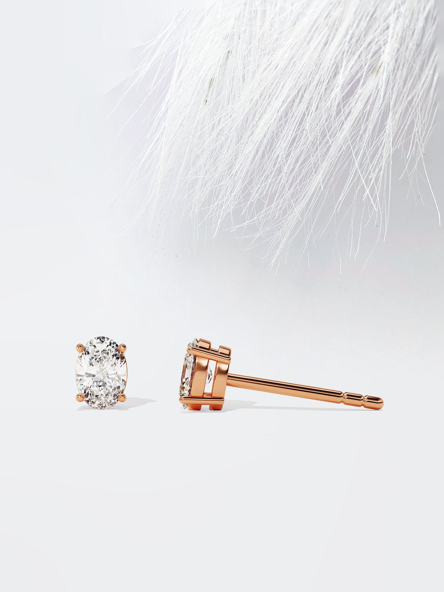 Oval Cut Moissanite Stud Diamond Earrings For Women